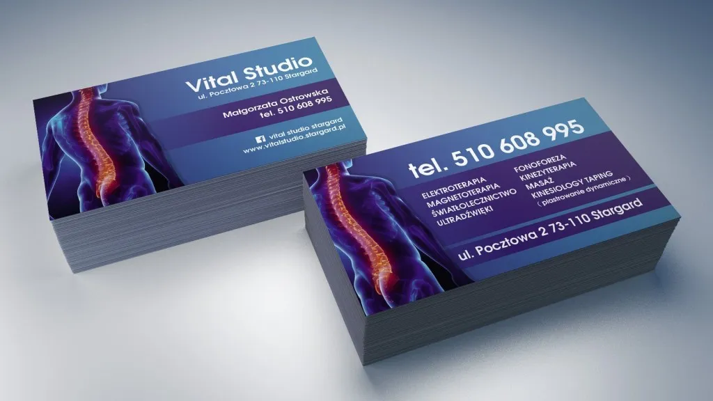 Wizytówki dla Vital Studio !